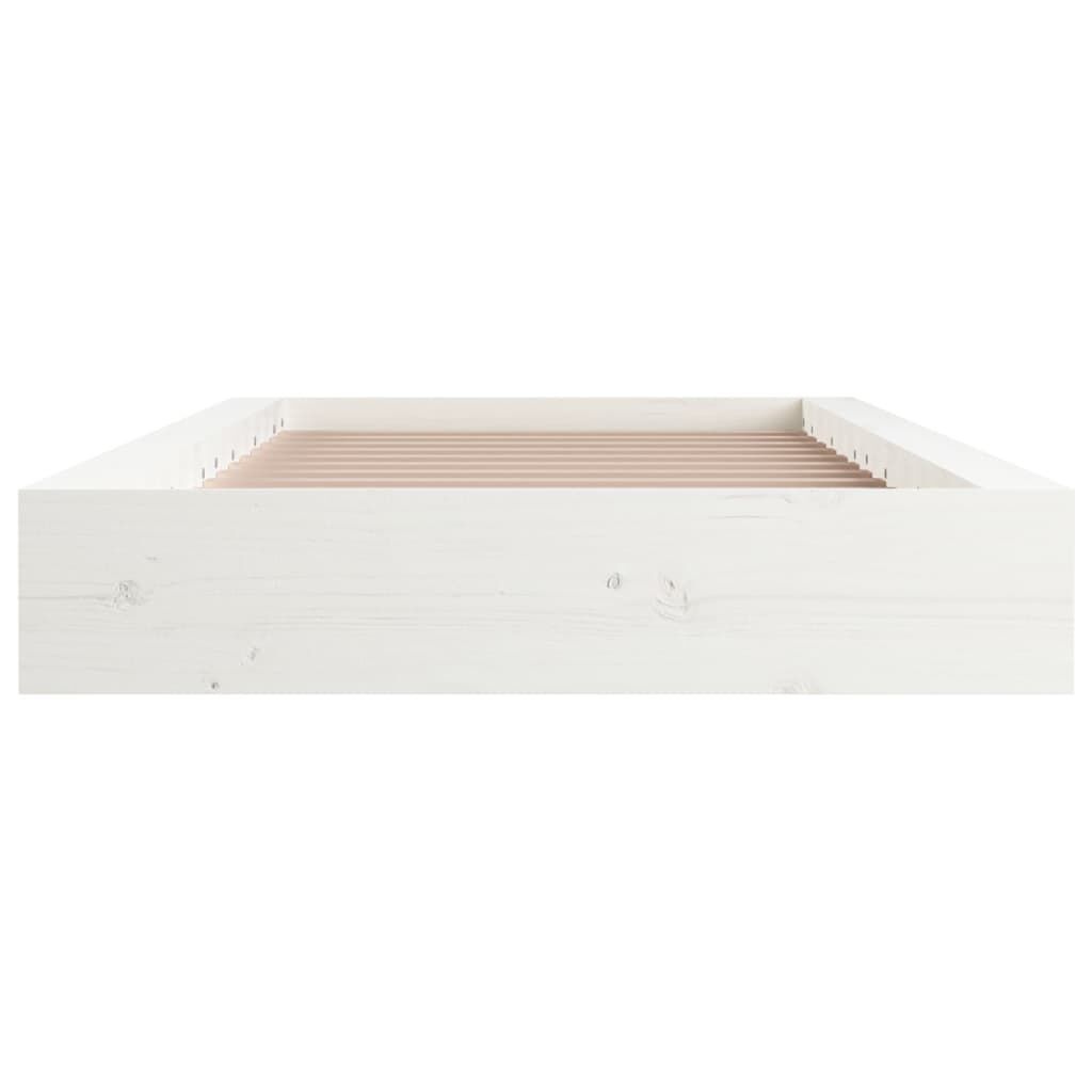 vidaXL Bedframe Massief Hout Wit 140x190 cm - Nu 64% Korting!