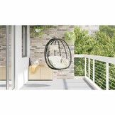 vidaXL Hangende ei-stoel Crèmewit | 41% Korting | Poly Rattan