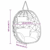 vidaXL Hangende ei-stoel Crèmewit | 41% Korting | Poly Rattan