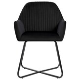 VidaXL Eetkamerstoelen (2 st.) Fluweel Zwart | 42% Korting