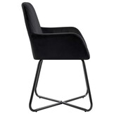 VidaXL Eetkamerstoelen (2 st.) Fluweel Zwart | 42% Korting