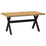 vidaXL Eettafel NOAIN X-vormige poten 160x90x75 cm massief hout