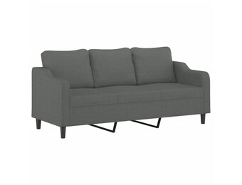 vidaXL Driezitsbank 180 cm stof donkergrijs - 41% korting!