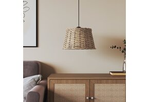 vidaXL Plafondlampenkap Ø38x23 cm riet bruin - 60% korting