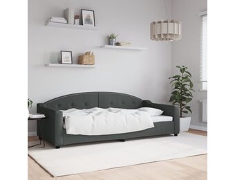 vidaXL Slaapbank 90x200cm Stof Donkergrijs - 64% Korting!