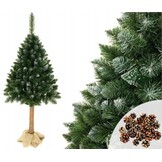 Kunstkerstboom 180cm op stam met sneeuw & glitter - 62% KORTING!