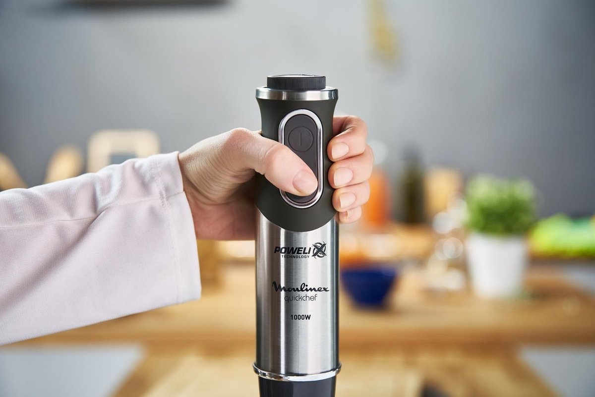 Moulinex Quickchef DD655810 Staafmixer 1000W - Zwart/RVS | 53% Korting