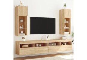 vidaXL TV-meubels met LED 2 st. Sonoma Eiken - 41% Korting