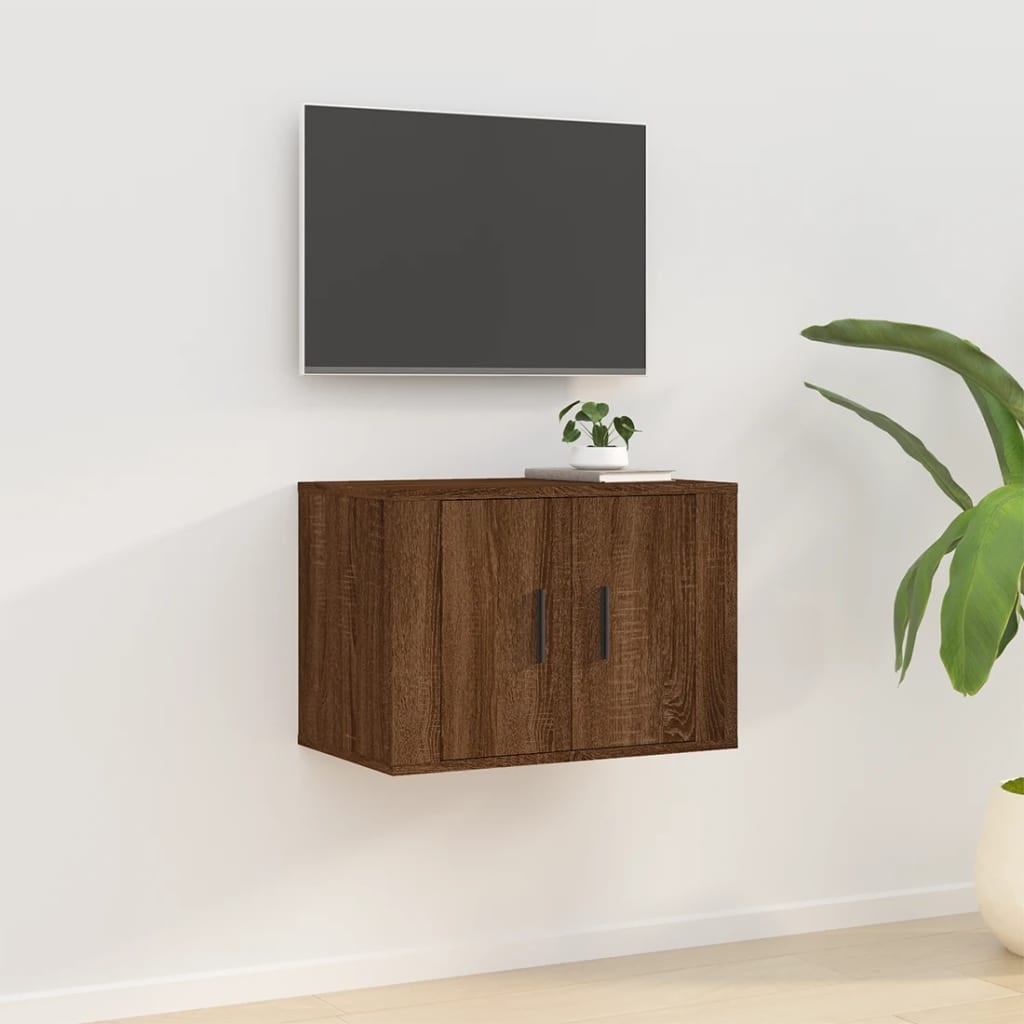 vidaXL TV-wandmeubel 57x34,5x40 cm Bruin Eiken - 73% Korting!