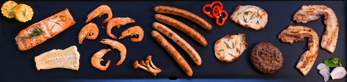 Bestron Bakplaat - ABP604 - 1800W - Gourmet, Grillplaat XL 91x24cm - 8-10 personen - Zwart