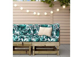 vidaXL Hoekbank Grenenhout met Kussens - 57% Korting!