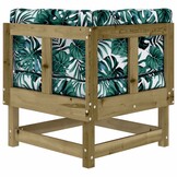 vidaXL Hoekbank Grenenhout met Kussens - 57% Korting!