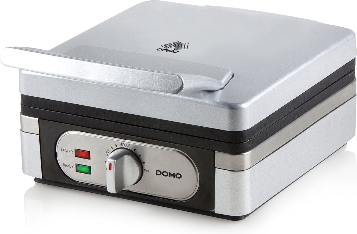 DOMO DO9047W/N Wafelijzer - XXL Belgische Wafels - 1400W - RVS | 53% KORTING