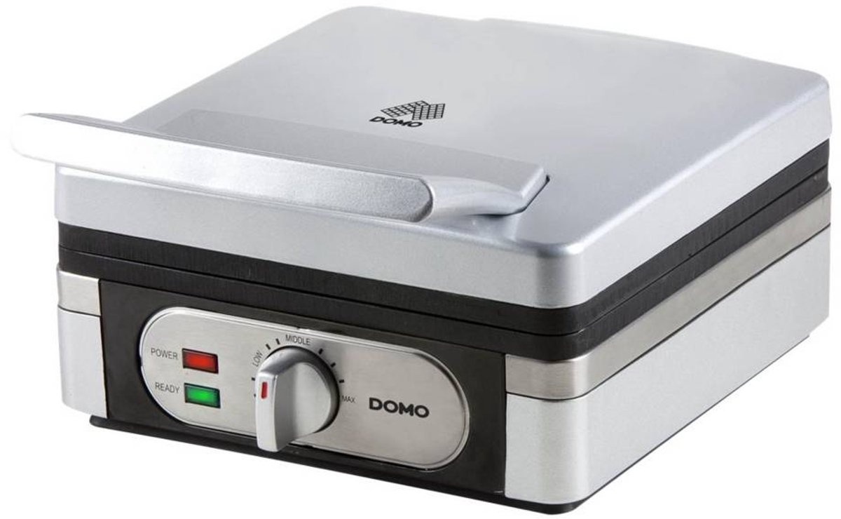 DOMO DO9047W/N Wafelijzer - XXL Belgische Wafels - 1400W - RVS | 53% KORTING