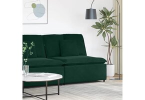 vidaXL Modulaire bank middenmodule met kussens 100 cm donkergroen