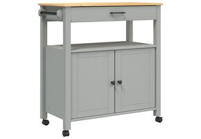 vidaXL Keukentrolley MONZA 84x40x90 cm massief grenenhout