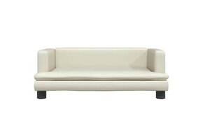 vidaXL Kinderbank 80cm Crème Kunstleer | 35% Korting