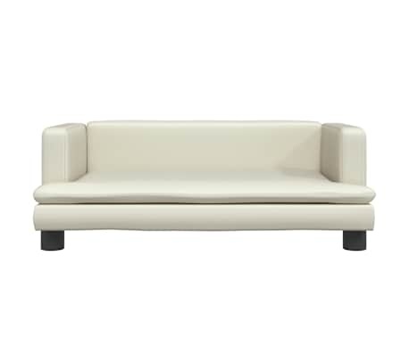 vidaXL Kinderbank 80cm Crème Kunstleer | 35% Korting