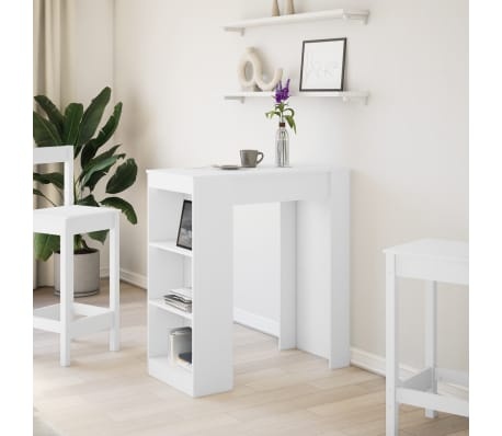vidaXL Bartafel met rekken (Wit) - Nu 68% Korting!