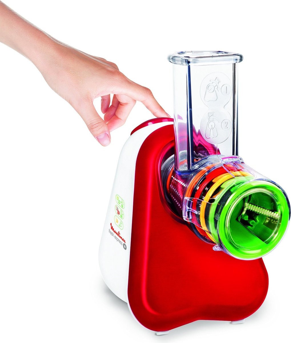 Moulinex DJ755G Fresh Express+ Hakmolen - Rood/Wit | 53% Korting