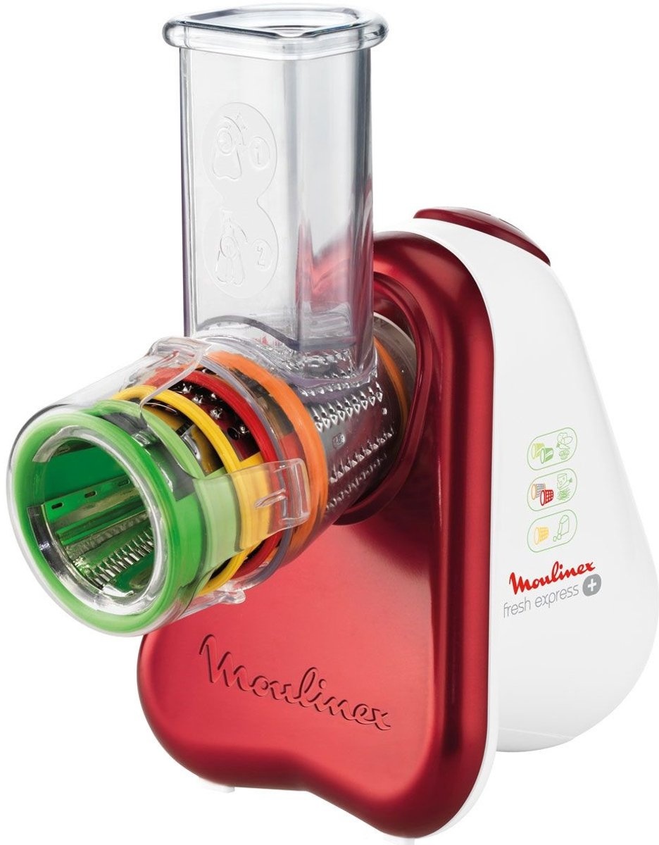 Moulinex DJ755G Fresh Express+ Hakmolen - Rood/Wit | 53% Korting