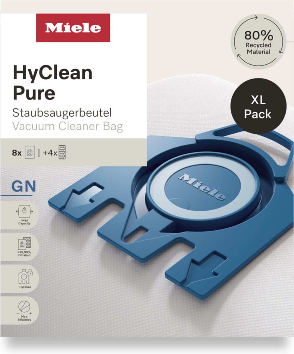Miele GN HyClean Pure XL Stofzuigerzakken - 8 Stuks | 53% Korting