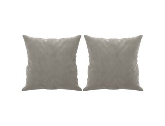 vidaXL Sierkussens 2 st. 40x40 cm - Fluweel Lichtgrijs (57% Korting!)