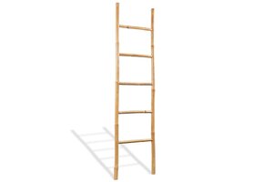 vidaXL Handdoekladder 150cm Bamboe - 63% Korting!