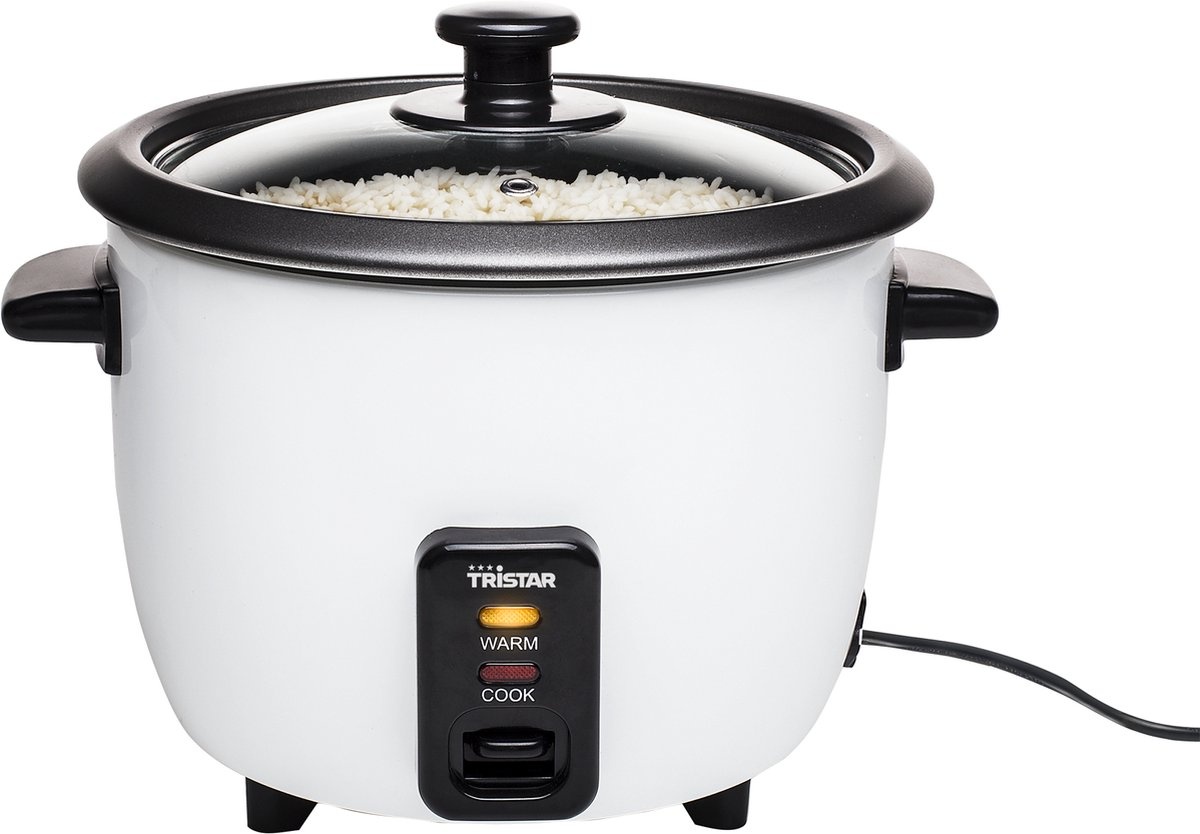 Tristar Rijstkoker 0.6L - 3 pers. | 53% KORTING | Wit (RK-6117)