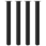 vidaXL Salontafelpoten (4 st) - 110-112 cm Staal Zwart - 67% Korting!