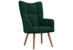 vidaXL Relaxstoel Fluweel Donkergroen - Nu 68% Korting!