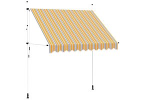 vidaXL Luifel 250 cm Geel/Blauw Streep (35% Korting)