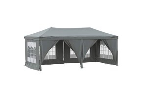 vidaXL Partytent Inklapbaar met Zijwanden 3x6m Antraciet - 35% Korting!