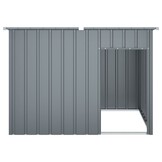 vidaXL Hondenhok met dak 153x91x110 cm Staal Antraciet - 60% Korting!