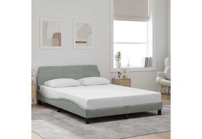 vidaXL Bedframe 140x200 cm Fluweel Grijs - 60% Korting!