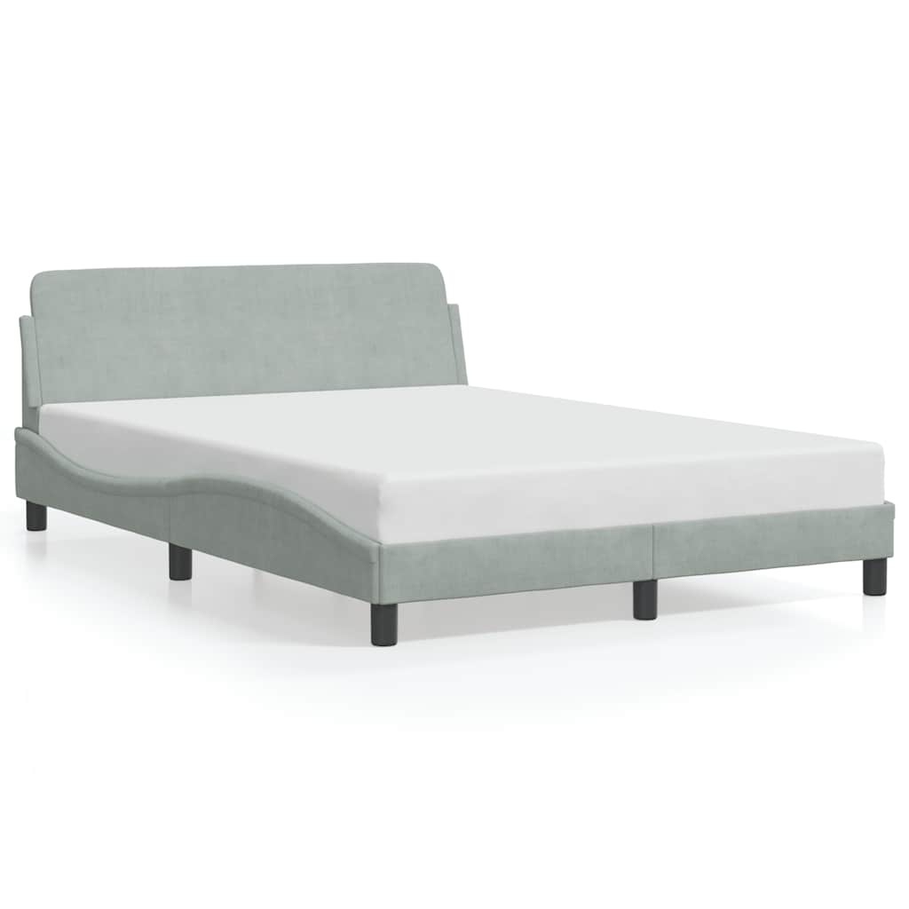 vidaXL Bedframe 140x200 cm Fluweel Grijs - 60% Korting!