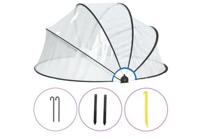vidaXL Zwembadoverkapping rond 315x158 cm PVC - 35% Korting