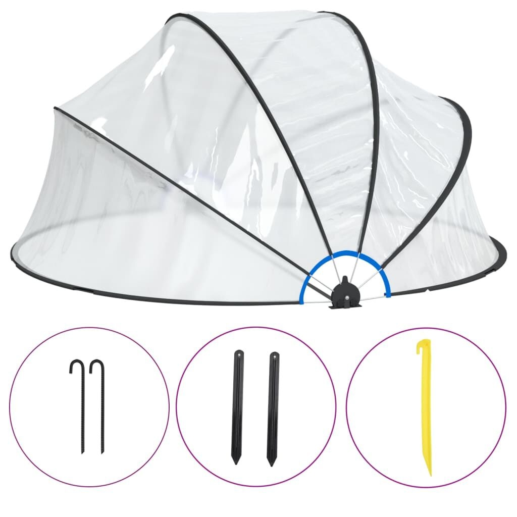 vidaXL Zwembadoverkapping rond 315x158 cm PVC - 35% Korting