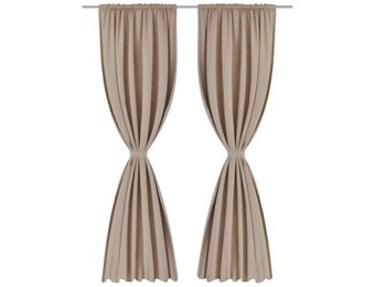 vidaXL Gordijnen met gleuven 135x245 cm Crème - 60% Korting!