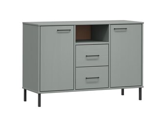 vidaXL Dressoir OSLO Grenenhout Grijs - 55% Korting