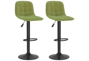 vidaXL Barkrukken (2 st.) - Fluweel Lichtgroen | -55%