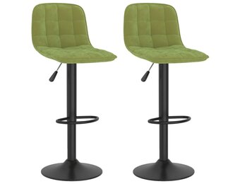 vidaXL Barkrukken (2 st.) - Fluweel Lichtgroen | -55%