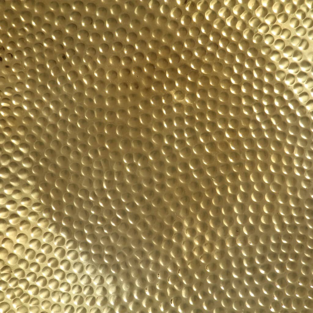 vidaXL Salontafel 70x30 cm: Gehamerd Aluminium, Messingkleurig (35% Korting!)