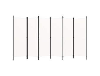 vidaXL Kamerscherm 6 panelen wit - 300x180 cm - 55% Korting