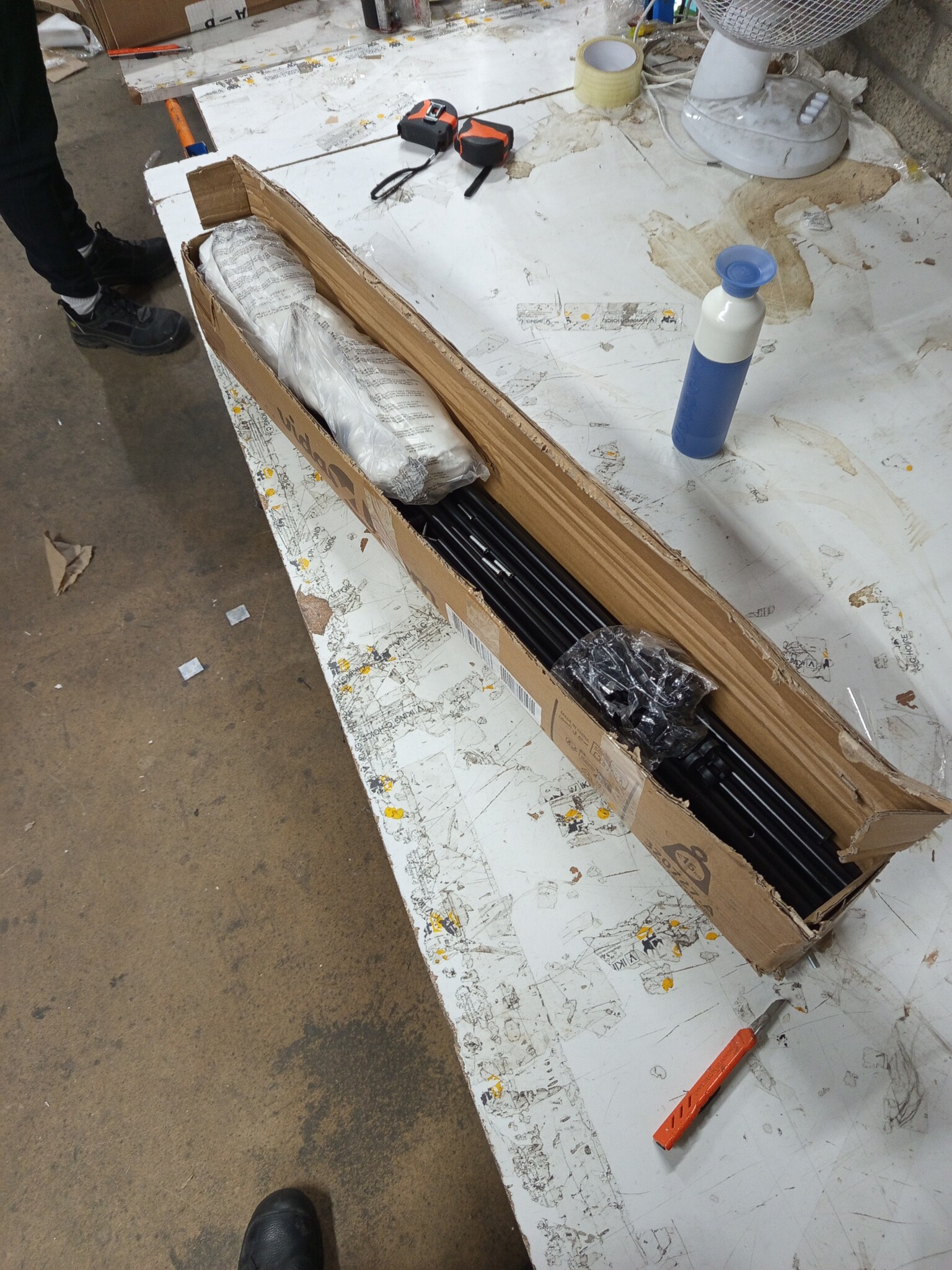 vidaXL Kamerscherm 6 panelen wit - 300x180 cm - 55% Korting