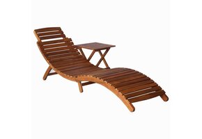 vidaXL Ligbed met Tafel: Massief Acaciahout - Nu 35% Korting!