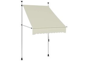 vidaXL Luifel Handmatig Uittrekbaar 100cm Crème - 35% Korting!