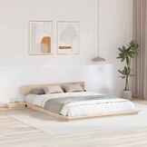 vidaXL Bedframe Hout Bruin (150x200cm) - 62% Korting!