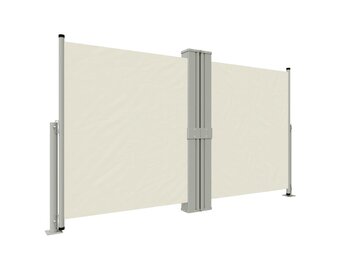 vidaXL Windscherm uittrekbaar 140x1200 cm Crème - 57% Korting!