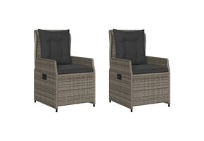 vidaXL Tuinstoelen 2 st. poly rattan grijs - 74% Korting!